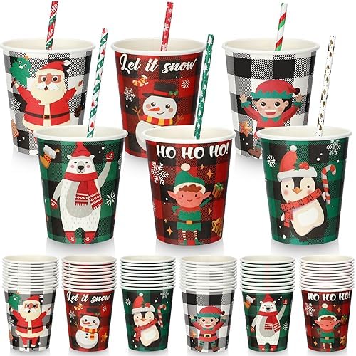 120 Pcs Christmas Disposable...