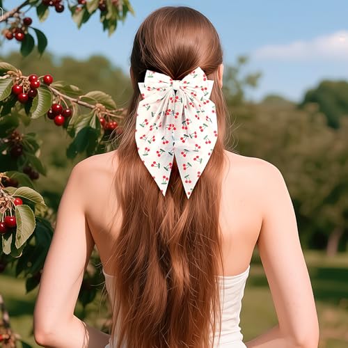 Pinzas para cabello con moños blancos, pack de 2 miniatura 4