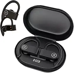 Fone de Ouvido Bluetooth Esportivo 5.4 Sem Fio IPX5 À Prova D'água Com Microfone LED Display 45 Horas de Bateria Ideal Para Corridas, Atividades Físicas, Videogame, IPhone e Android