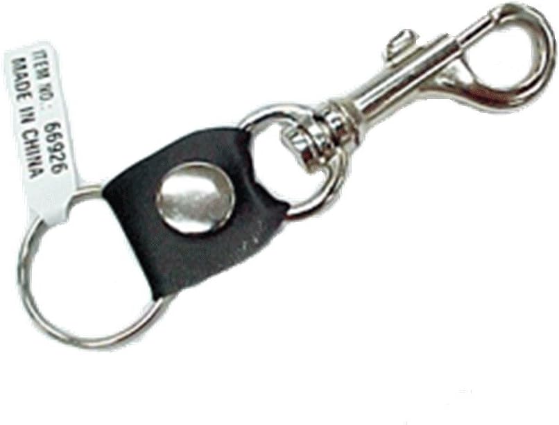 Black Leather Band Keychain