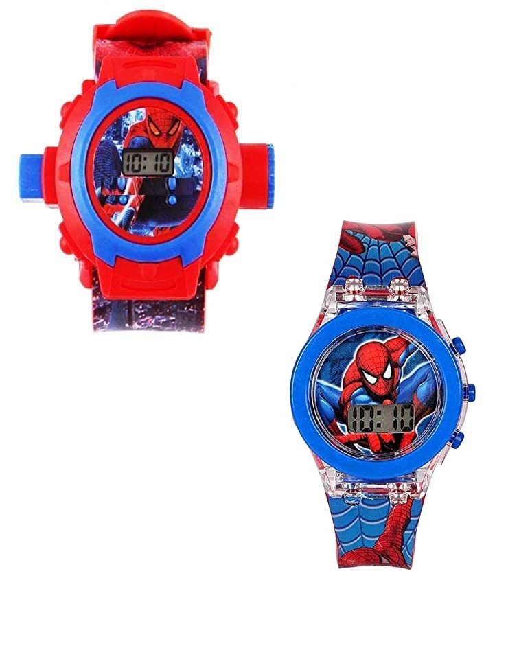 ADNOCK Digital 24 Images Spiderman Automatic Projector Watch with Spiderman Light Glowing Watch for Kids,Boys & Girls Combo Pack of 2 (B0BQ7DNM42) Amazon Price History, Amazon Price Tracker