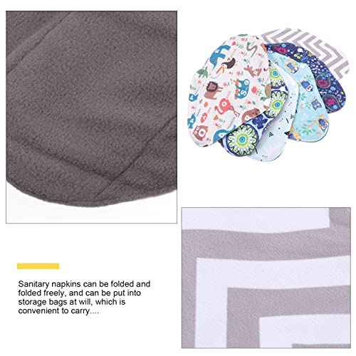 ARTIBETTER 6 Unidades Reutilizáveis ​​Tecido Lavável Absorvente Menstrual Cuecas Forros Sanitários G