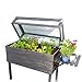 Produktbild Mein schöner Garten Hochbeet Bundling mit Frühbeetaufsatz  zum Anbau von Gemüse und Pflanzen - mit seitlichem Ablageboden  für Garten, Balkon & Terrasse  Anthrazit 100x50x80 cm