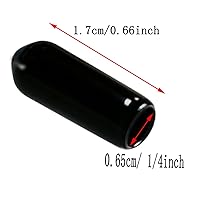 Vista 3 de 50 piezas de tapas de extremo flexibles de vinilo, tapas de extremo de goma, cubierta de protección de rosca de tornillo de goma negra de seguridad