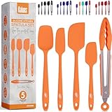 Kaluns offers a set of 5 Versatile Tools: 1 Spoon Spatula, 1 Large Spatula, 1 Jar Spatula,1 Small Spatula and 9" Tong. They are build with egronomic strong Stainless steel core which holds the spatula sturdy when in use. Our Silicone seamless Spatula...