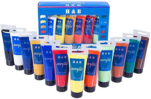Gotain Acrylic Paint Set Colors Fabric Paint for Clothing Textile nail fiber pigment big acrylic paints for painting Art supplies 75ml