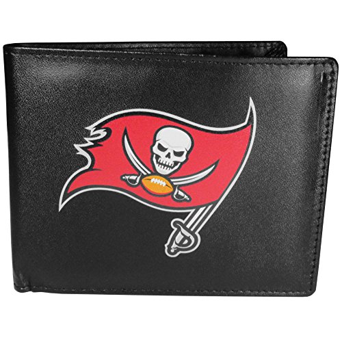 Nfl Siskiyou Sports Mens Tampa Bay Buccaneers Bi-Fold Leather Wallet Large Logo One Size Black #TOP6