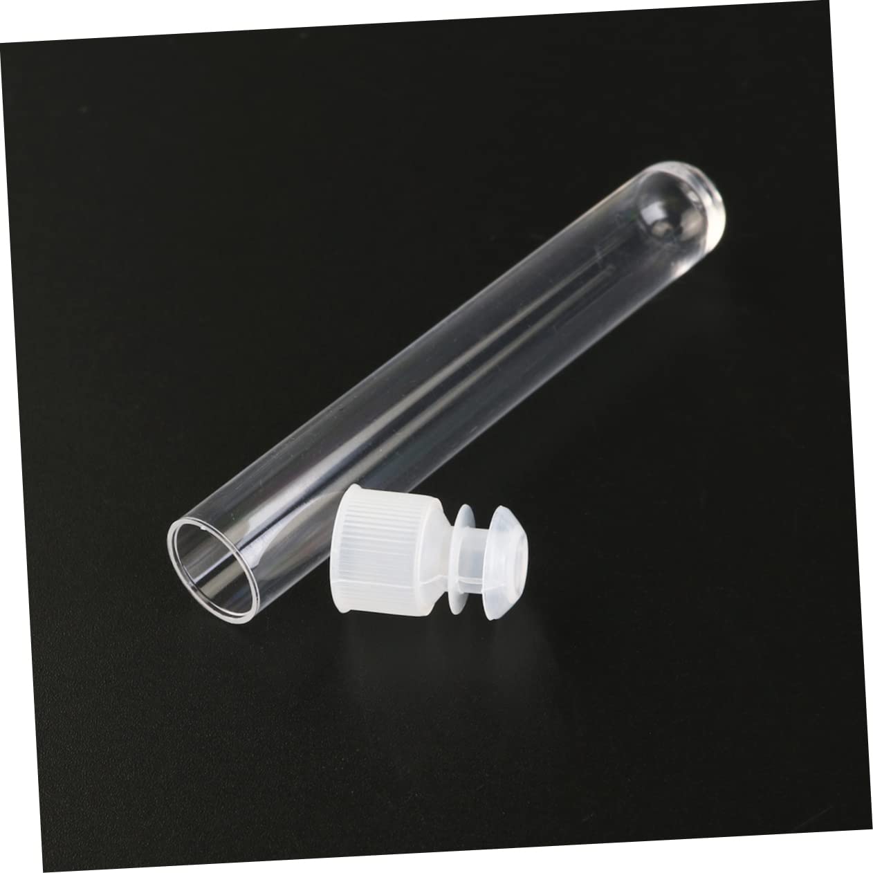 25pcs 5ml Plastic Sample Test Tubes Halloween Tubes Lids White Caps for Lab Aquarium Small Sample Storage