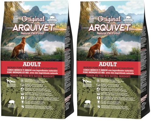 Arquivet Original Adult 3 Kg - Pienso para Perros con Cerdo Ibérico y Arroz - Alimento Seco para Perros Adultos - Alimentación Canina Saludable (Paquete de 2)