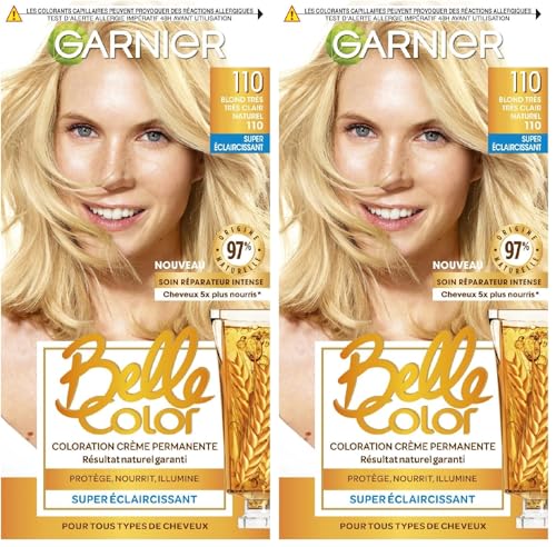 Coloration Permanente 110 Blond Très Très Naturel Eclaircissant Belle Color Garnier La Boîte - vue 3