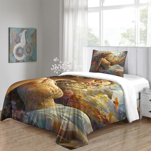 Parure de lit single avec fermeture éclair housse de couette papillon 3D microfibre