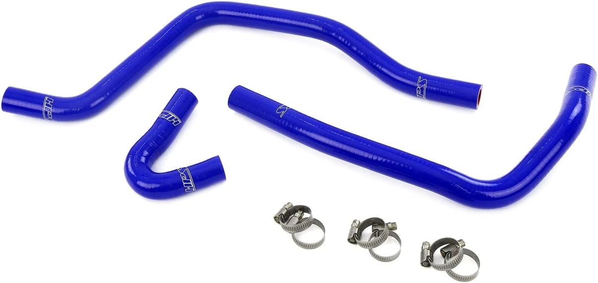 HPS Performance Blue Silicone Heater Hose Kit Compatible for 2003.5-2005 Ford Excursion 2003-2007 F250 F350 F450 F550 Superduty 6.0L V8 Diesel Turbo, 57-2120-BLUE