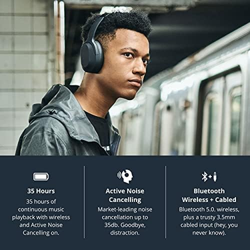 Status Flagship ANC Headphones | Over Ear Noise Cancelling Headphones | Wireless & Bluetooth + Cabled | Premium Foldable Headphones | 35 Hour Battery