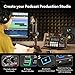 MAONO Podcast Equipment Bundle with Audio Interface and XLR Condenser Microphone, MaonoCaster with 48V Phantom Power, Bluetooth for Podcast, Streaming, Voice Over, Youtube, PC, Guitar (AME2A)