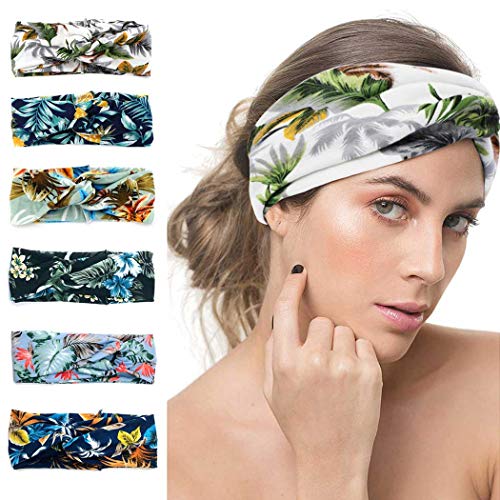 The Perseids - Diademas elásticas para la cabeza con nudos, accesorios para el pelo para mujeres y niñas, 6 unidades