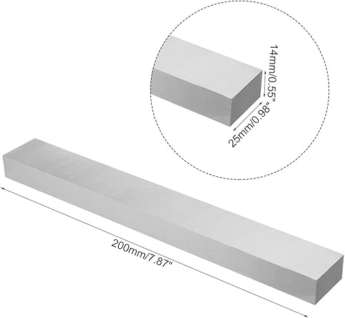 Vista 16 de uxcell Broca de herramienta de torno HSS 0.394 in x 0.787 in x 7.874 in, torno cuadrado herramienta de torneado en blanco, acero de alta velocidad