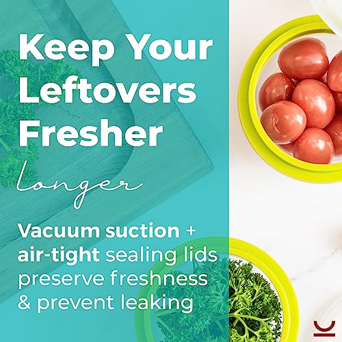 Collapse-it Silicone Food Storage Containers - BPA Free Airtight Silicone Lids, 4 Piece Set of 6-Cup & 4-Cup Collapsible Lunch Box Containers - Oven, Microwave, Freezer Safe with Bonus eBook - Image 5