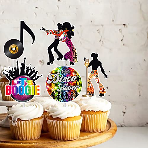 36pcs Disco Party Cupcake Toppers 70s 80s Disco Party Decoration Disco Dance Ball Cake Cupcake Picks for 1970s Saturday Night Disco Theme Birthday Party Supplies by C L cooper life - Used condition - Image 7
