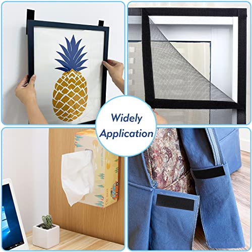 Wxboom 1In X 36Ft Hook And Loop Tape Self-Adhesive Strips Set, Fastener Black With Sticky Glue Nylon Fabric For Home Office School Car And Crafting Organization #TOP5