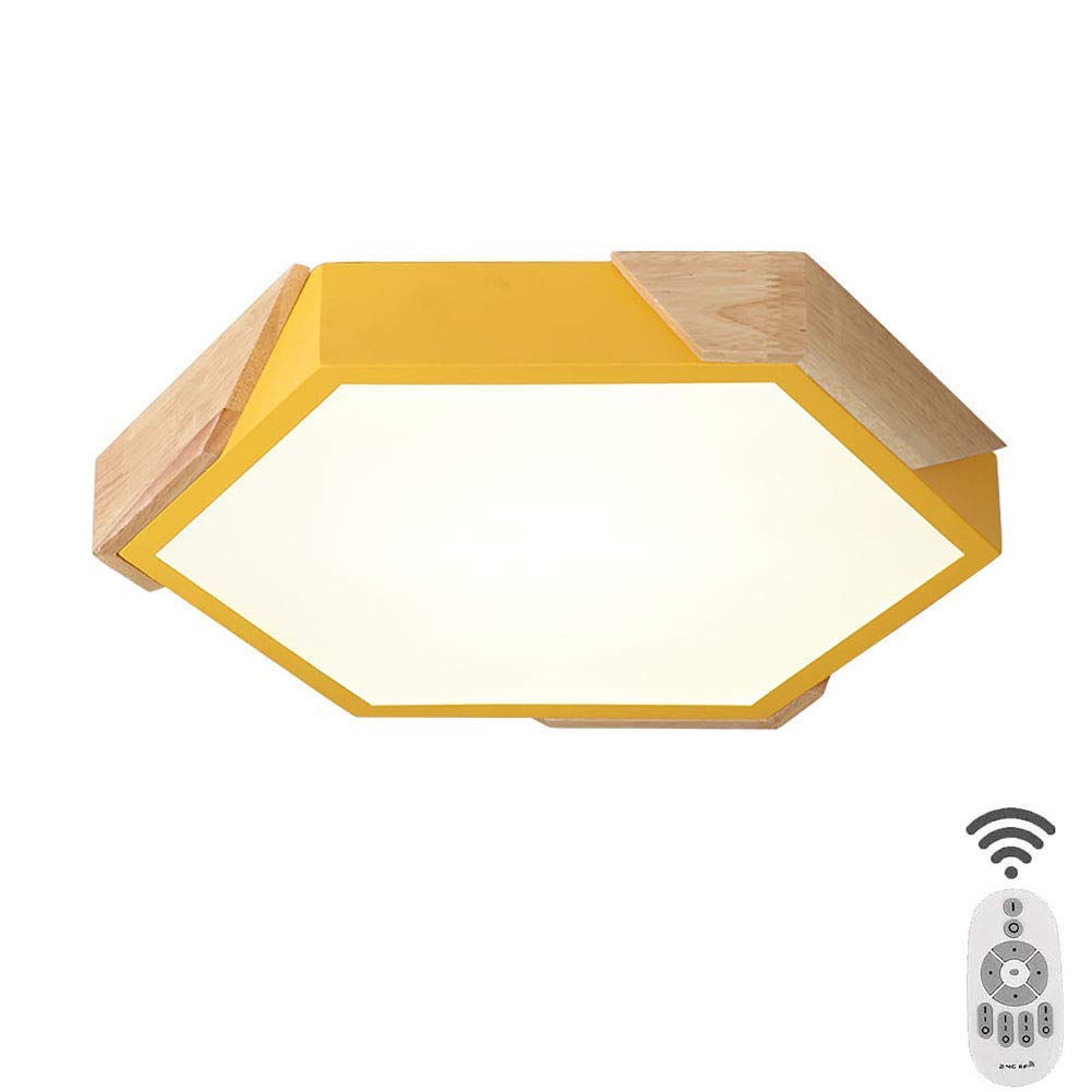 Plafonnier acrylique moderne bois pour éclairer un plafond bas 24W - 8