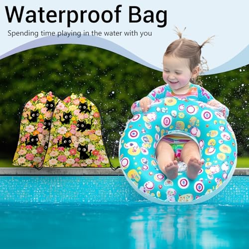 Image of Cat Grip Bag for Gymnast Colorful Blossom Small Gym String Storage Pouch Bag