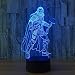 Produktbild CXZZV Led Nachtlicht 3D Kinder Illusion StimmungslichtHeldenkrieger Schreibtisch Lampen 7 Farben Ändern Touch Switch Fernbedienung Nachttischlampe Kinder Geburtstagsgeschenk