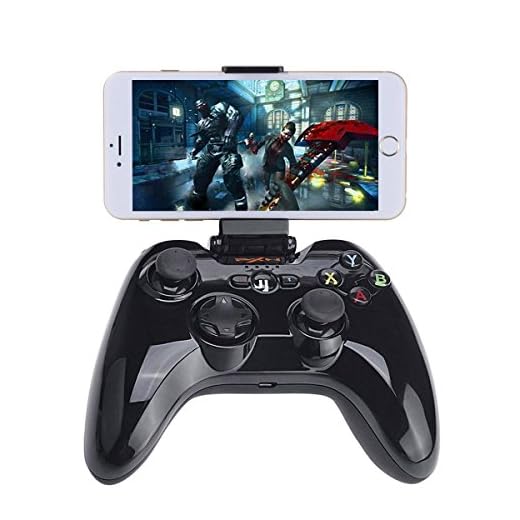 Bluetooth gamepad kontroller, iOS MFi trådlös speljoystick med klämhållare kompatibel med Apple iPhone Xs, XR X, 8 Plus, 8, 7 Plus, 7 6S 6 5S 5, iPad, iPad Pro Air Mini, Apple TV