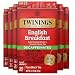 Twinings of London Decaffeinated English Breakfast Tea, 20 Count (Pack of 6)