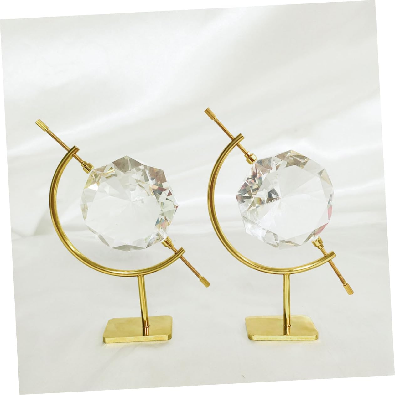 Metal Crystal Ball Display Rack Office Decor High-grade Metal Stand for Ornaments and Gems Stylish Storage for Desk Accessories