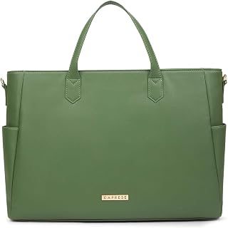 Caprese Bow 15.6 Inch Large Laptop Bag for Women with Adjustable & Detachable Straps | Stylish, Durable, and Spacious with... Price In India