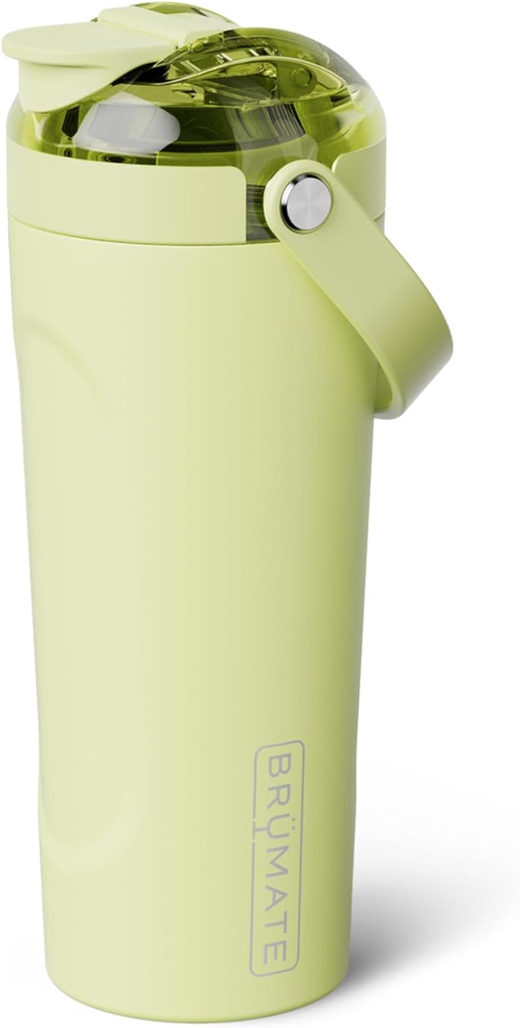 BrüMate MultiShaker Blender Shaker Bottle | 100% Leakproof Insulated Stainless Steel | Pre Workout and Protein Shaker Bottle for the Gym | 25oz (Primrose)