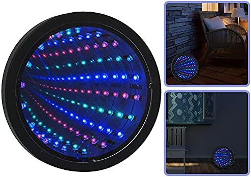 Nicejoy Infinity Mirror Tunnel Lamp Color Changing Light Led Lighting Sensory Mirror Visual Illusion Mirror Lamp for Wall Hanging Party Decorations Gift