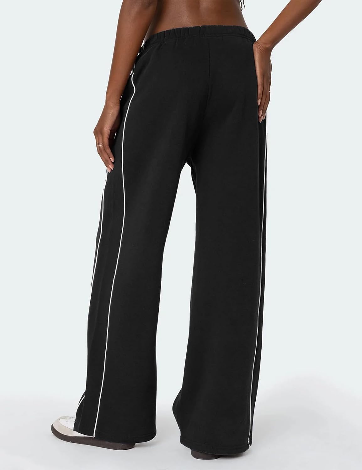 HeSaYep Women's Fleece Lined Wide Leg Sweatpants Winter Thermal Warm Baggy Straight Leg Sweat Pants with Pockets - Image 2