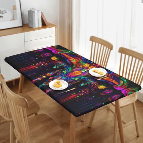 Nappe rhinocéros mystérieuse pour table 1,5m imperméable élastique - 7