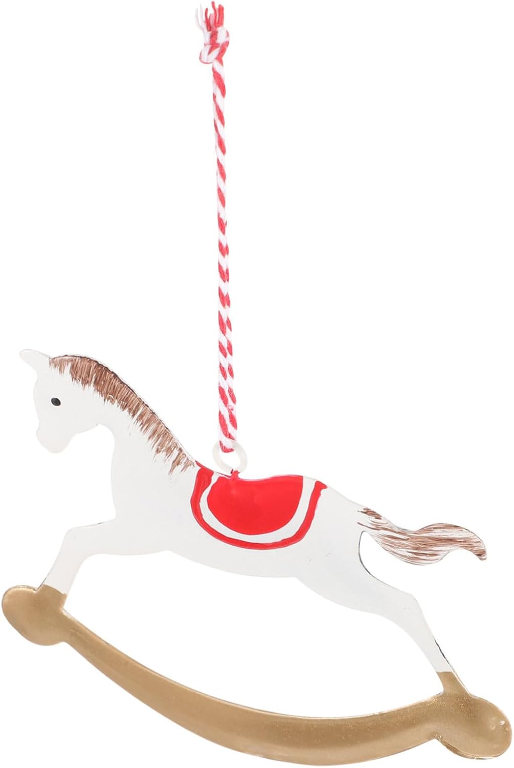 Christmas Themed Metal Horse Pendant Unique Hanging Ornament for Tree Decoration Farmhouse Style Xmas Decor for Horse Lightweight Design