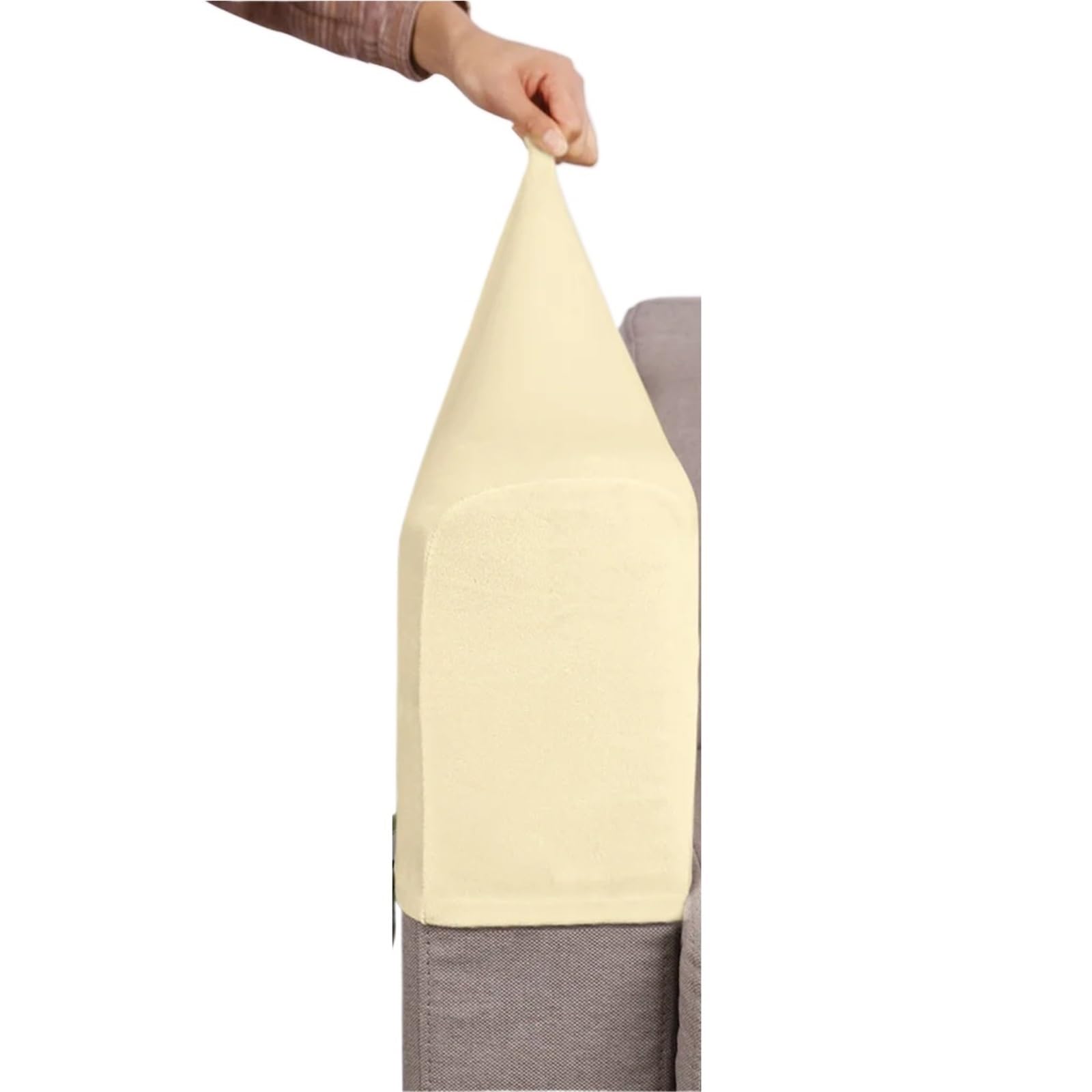 Fundas elásticas para reposabrazos de sofá que protegen del polvo, juego de 6 piezas en beige