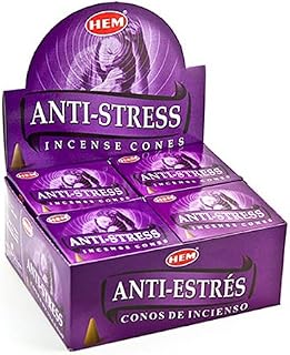 Hem Anti-Stress Cones Incense - 4 Packs, 10 Cones per Pack