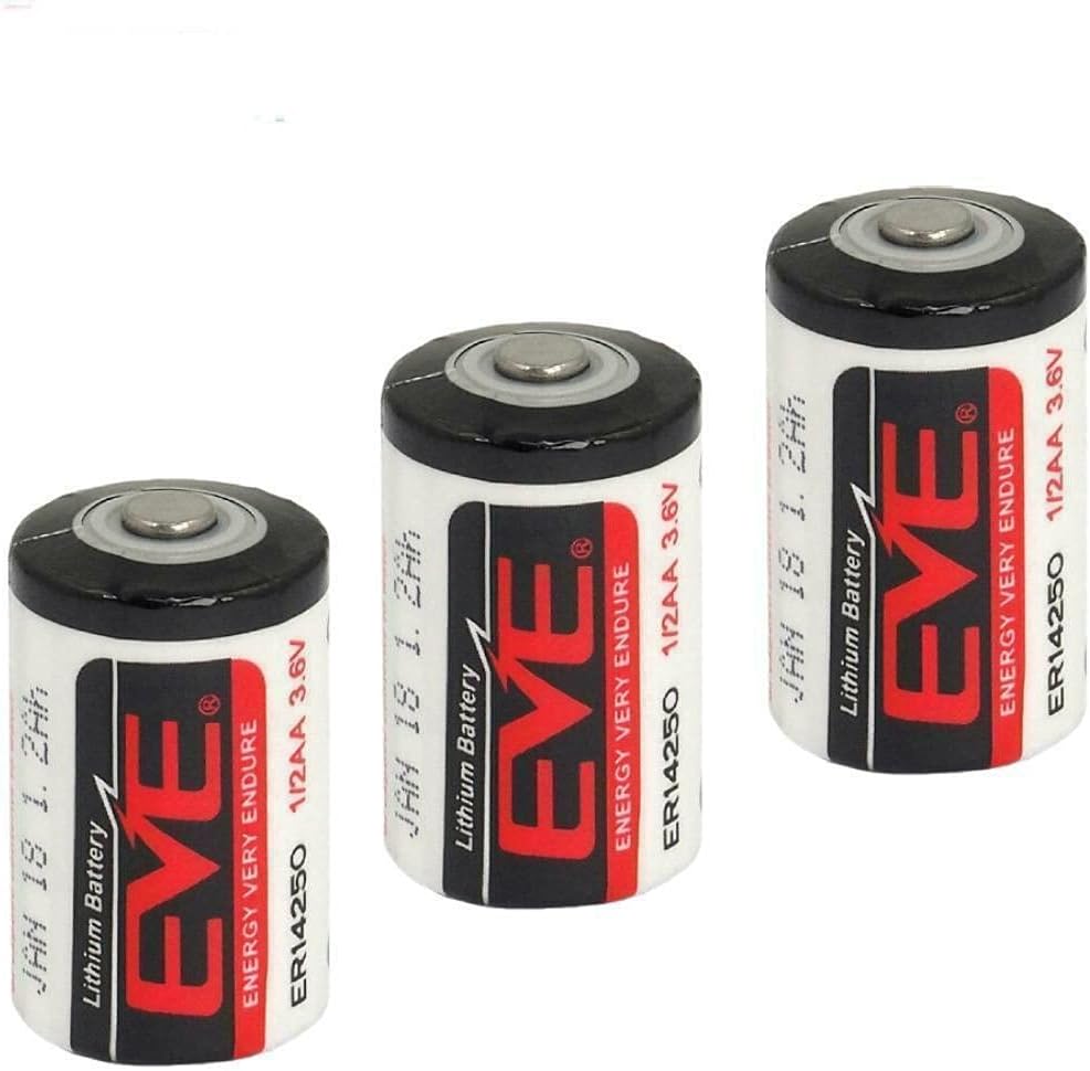 3 EVE ER14250 1/2AA 3.6V LITHIUM BATTERY ENERGY VERY ENDURE BOBBIN CELL SIZE NEW