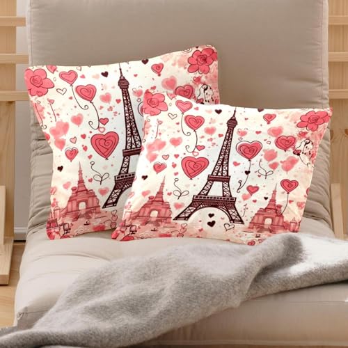 Housse de coussin velours Tour Eiffel idée cadeau maison - 3