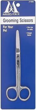 Millers Forge Pet Grooming Scissors, Blunt Tip, 5-3/4-Inch, Straight