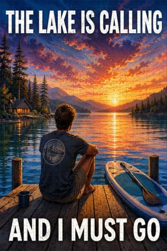 The Lake is Calling and I Man Sitting on Dock