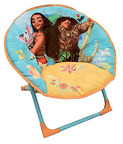Fun House 712961 Disney VAIANA Siège Lune Pliable pour Enfant, Blanc, à partir de 3 ans