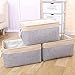 TheWarmHome Fabric Storage Bins Baskets for Organizing, Large Sturdy Storage Basket W/Handles, Decorative Foldable Storage Baskets for Shelves Closet Nursery Toy (Large - 3 Pack 15.7L×11.8W×8.3H)