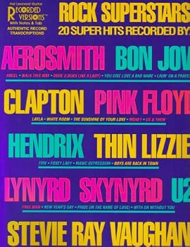 Paperback Rock Superstars - 20 Super Hits Guitar Recorded Versions Book