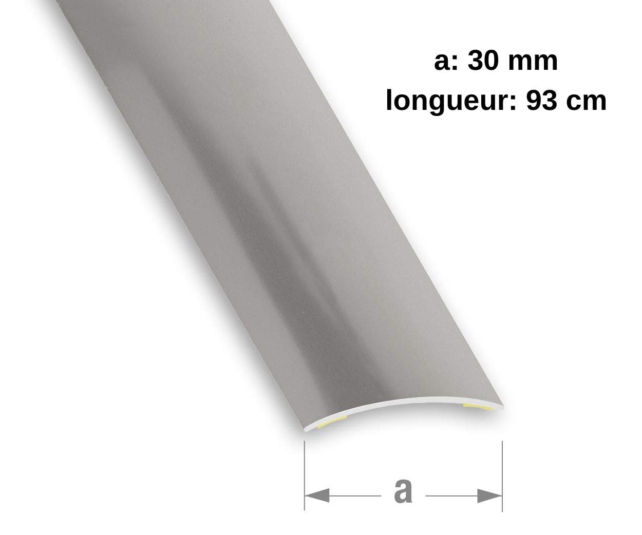 CQFD - Barra de umbral adhesiva, acero inoxidable, 30/93 cm