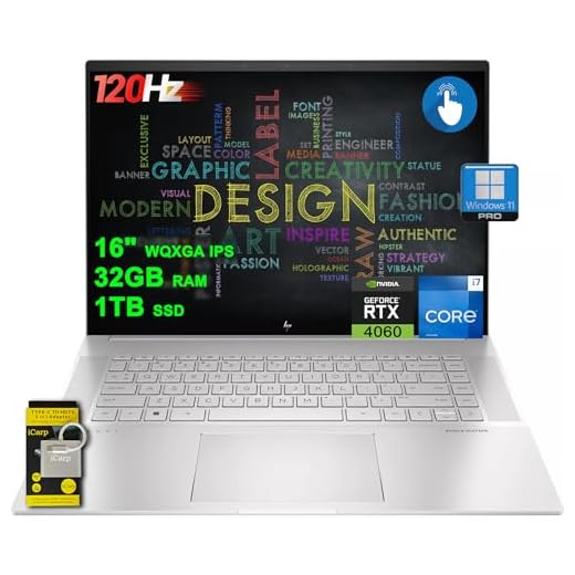 HP Envy 16 Creator Laptop 16" WQXGA 120Hz Touch (400nits 100% sRGB) Intel 14-core i7-13700H 32GB RAM 1TB SSD GeForce RTX 4060 8GB Graphic Backlit Thunderbolt IR Privacy Camera Win11Pro w/ICP Accessory