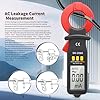 FTVOGUE Pinza Amperometrica Digitale AC DC Misuratore di Dispersione di Corrente Gamma 60A Auto Range Microamp Pinza Amperometrica con Apertura Ganascia da 30 Mm per Misurazioni Elettriche (SK-2060