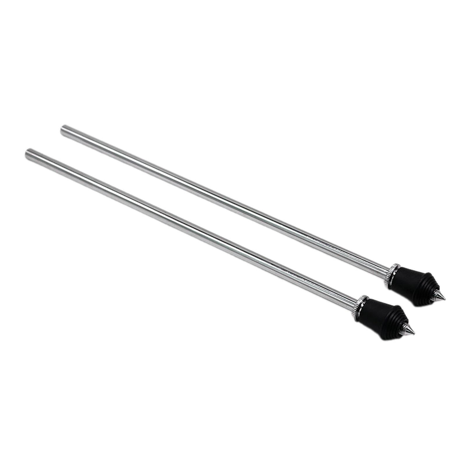 F Fityle 2 pièces jambes de grosse caisse en métal jambes de grosse caisse tiges de sol anti-dérapant support de grosse caisse support de pieds de batterie