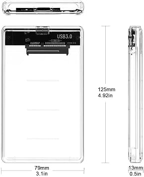 USB 3.0 Harici SSD Harddisk Şeffaf Taşınabilir HDD Kutusu Sata