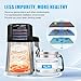 DC House Distilled Water Machine 1 Gallon, Stainless Steel Water Distiller for Home Countertop 110V 750W Purifier for Humidifier Office CPAP with Smart Switch, Glass Pot